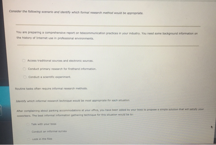 Consider the following scenario and Identify