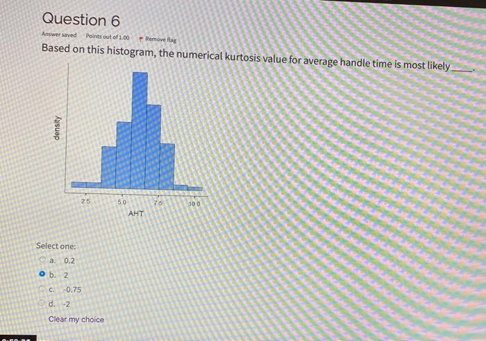 Question 6 Answer saved Points out of 1.00 Remove