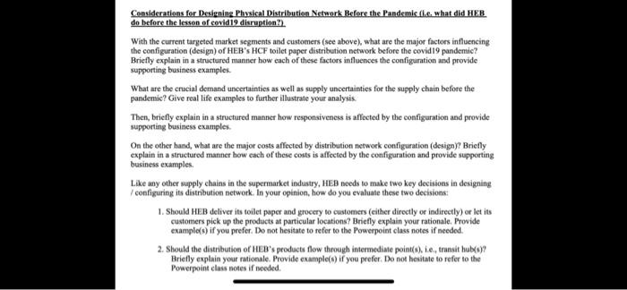 Considerations for Designing Physical