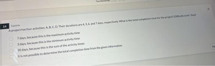 please answer these . need urgently Time Rem 14 3