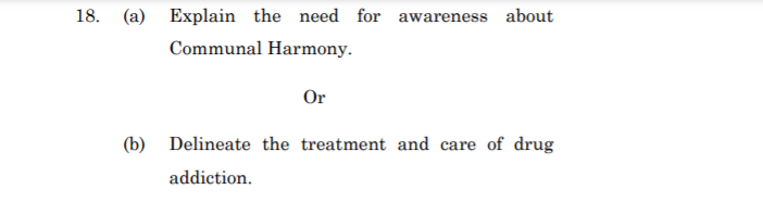 8 Mark 18. (a) Explain the need for awareness