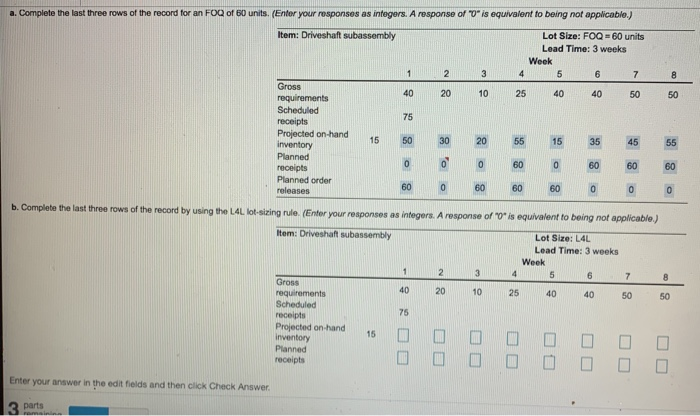 1 4 8 20 25 40 50 a. Complete the last three rows