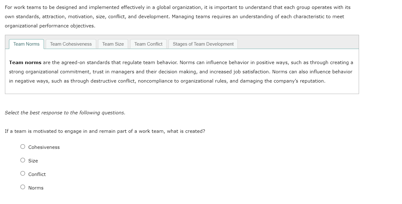 For work teams to be designed and implemented
