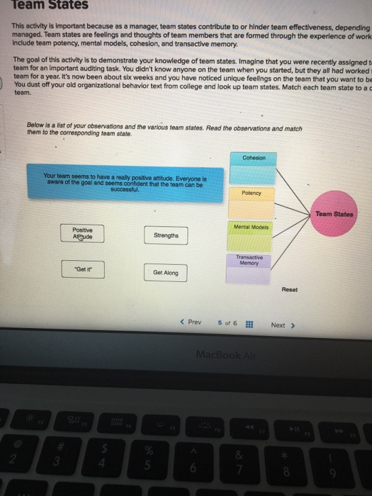 Team States This activity is important because as