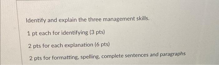help!!! business management question! Identify