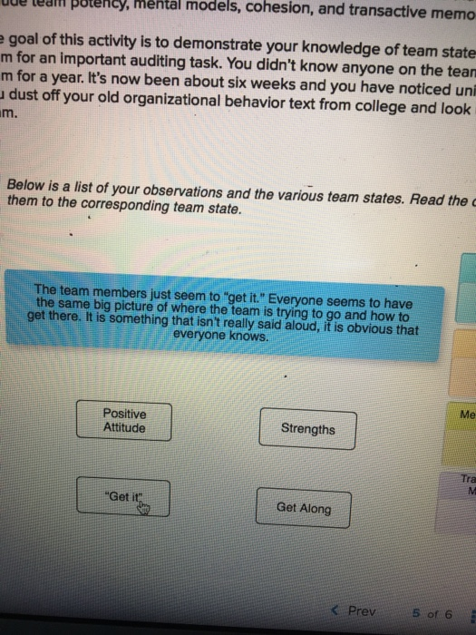 Team States This activity is important because as