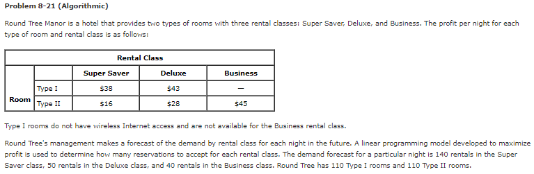 Problem 8-21 (Algorithmic) Round Tree Manor is a