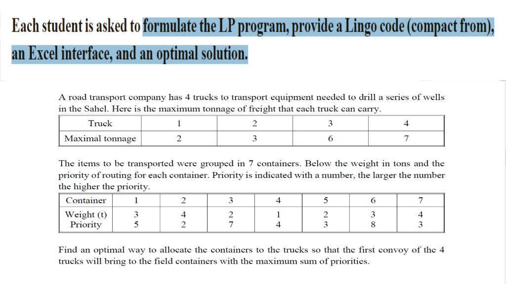 ASAP Please Each student is asked to formulate