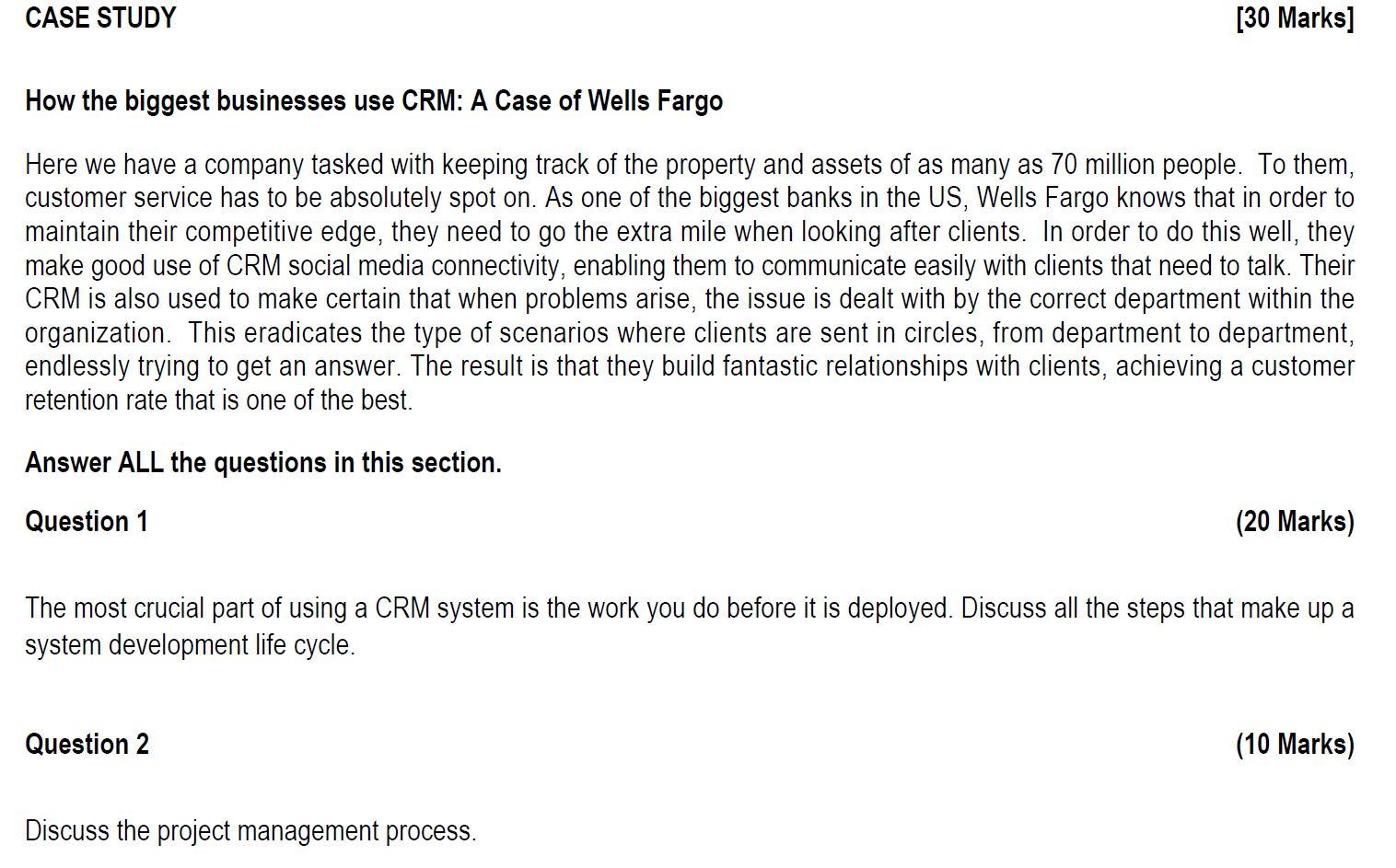 CASE STUDY [30 Marks] How the biggest businesses