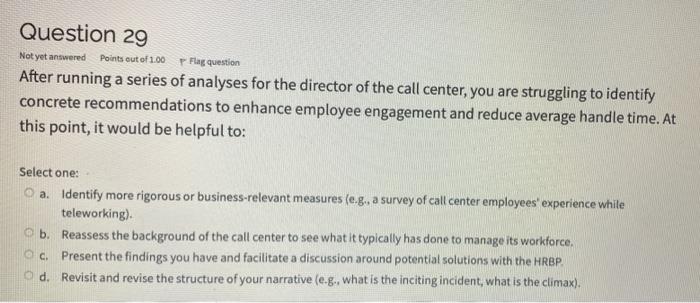 Question 29 Not yet answered Points out of 1.00