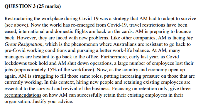 AM is a hypothetical Australian hotel chain