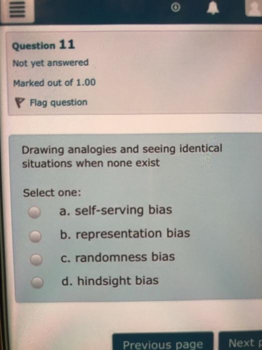 Question 11 Not yet answered Marked out of 1.00 P