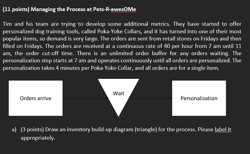 (11 points) Managing the Process at