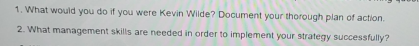 After reading the case prepare a written analysis