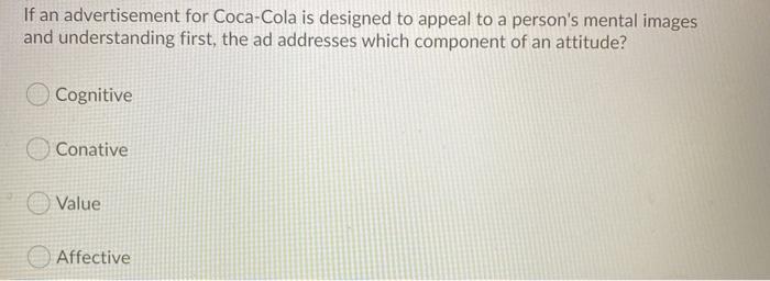 If an advertisement for Coca-Cola is designed to