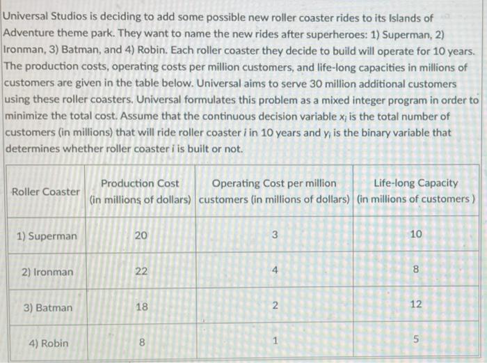 Universal Studios is deciding to add some