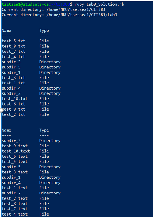 Ruby Write a program that will do the following,