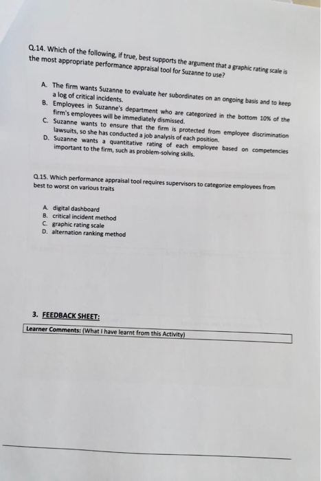 ATTITLE: Performance Management ACTIVITY: Pre