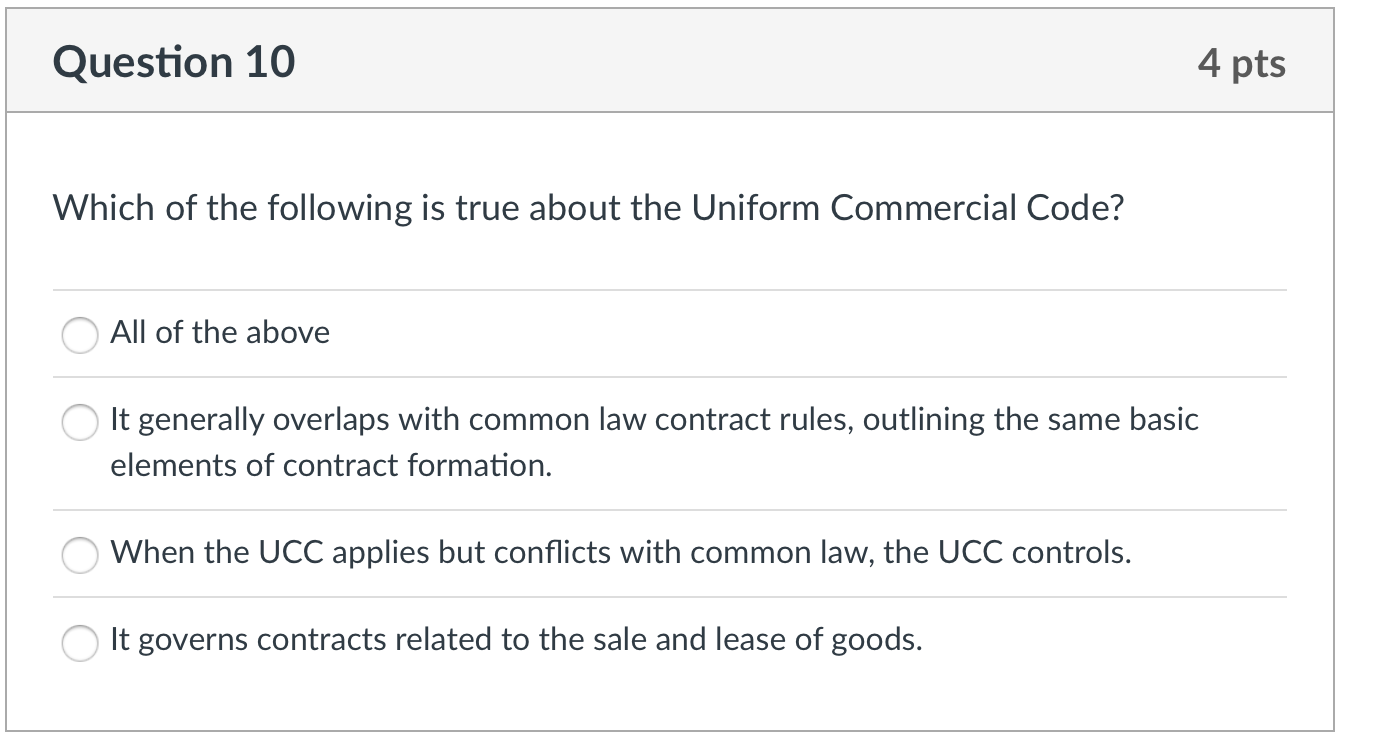 Question 9 4 pts As a general rule, when a party
