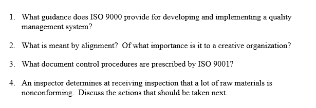 1. What guidance does ISO 9000 provide for