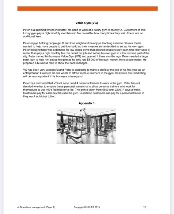 Value Gym (VG) Peter is a qualified fitness