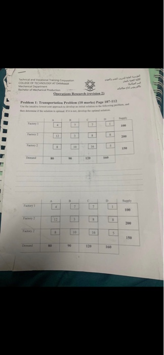 COLLEGE OF TECHNOLOGY AT DAMM Mechanie Bachelor