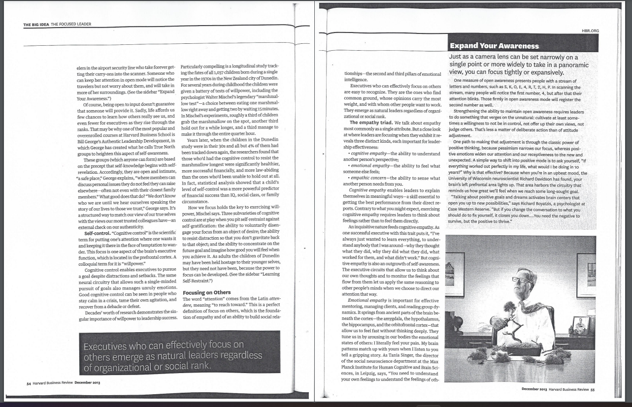 Write a journal, read the article that came out