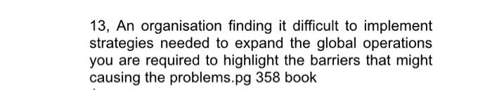 logistics management 13 , An organisation finding