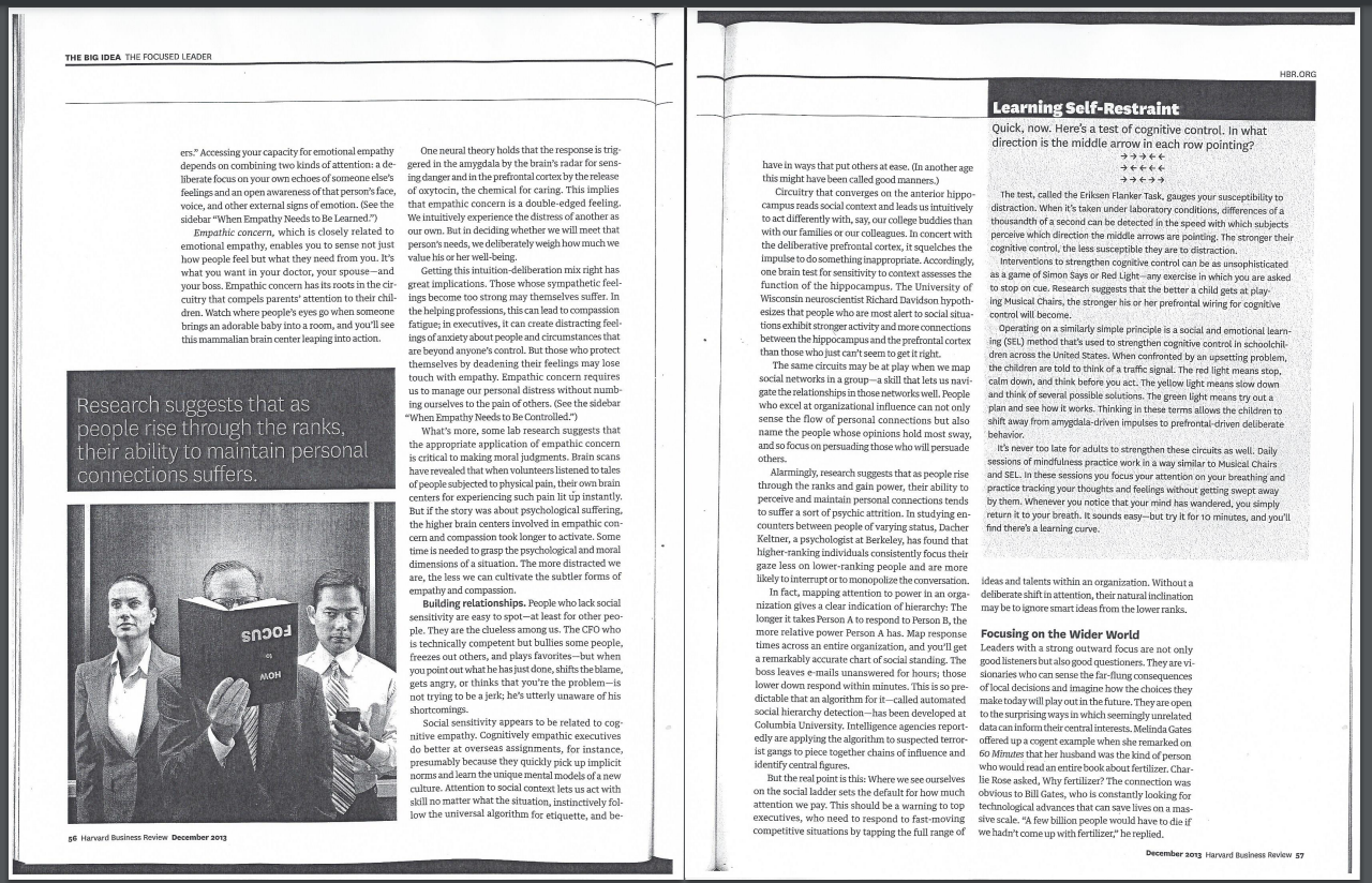 Write a journal, read the article that came out