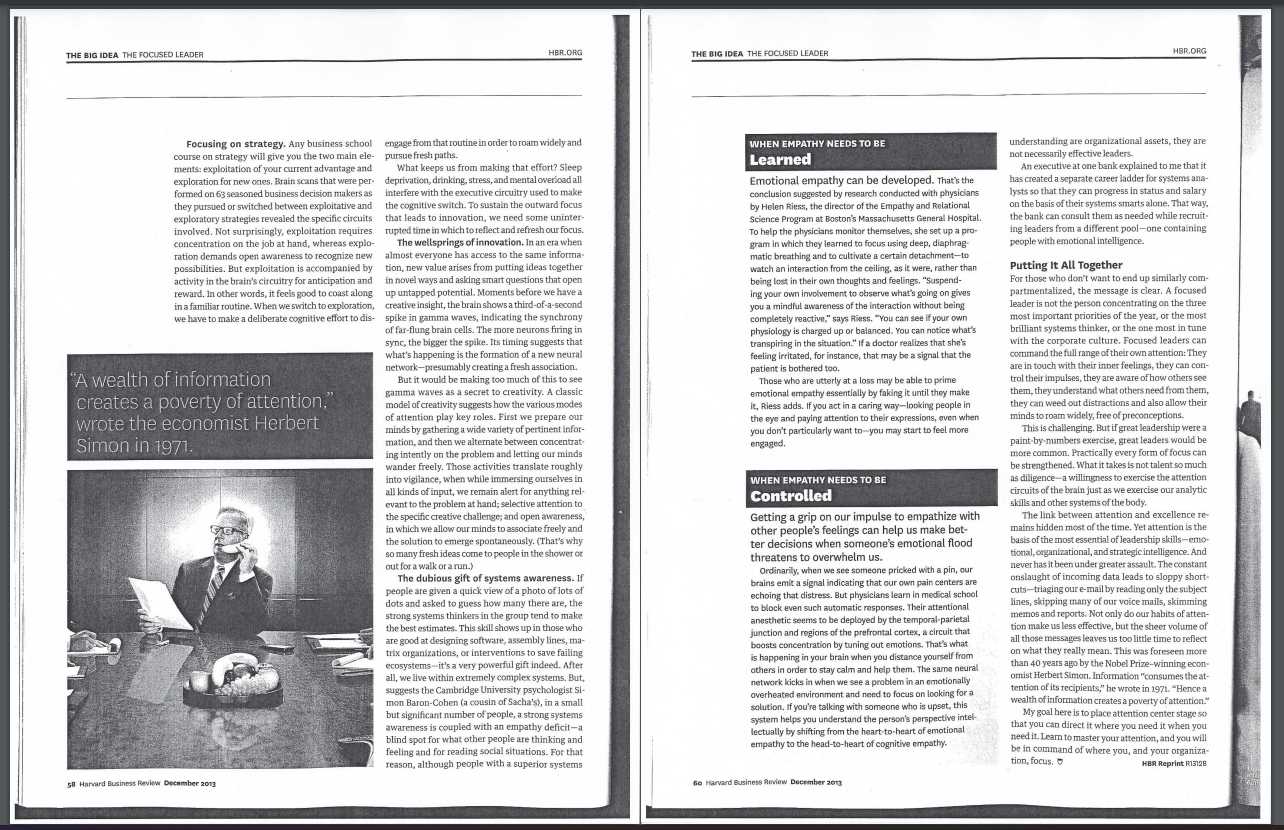 Write a journal, read the article that came out