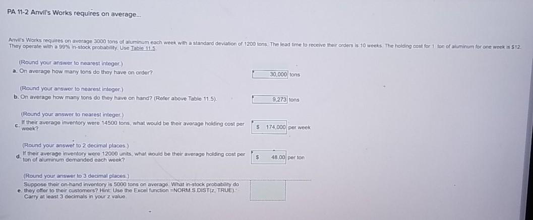 I got A - D right but I can't figure out E. Can