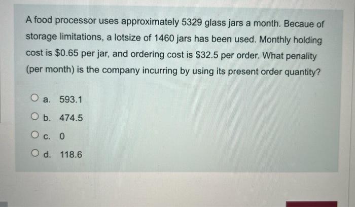 A food processor uses approximately 5329 glass