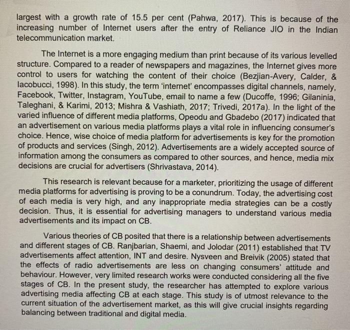 "Impact of Media Advertisements on Consumer