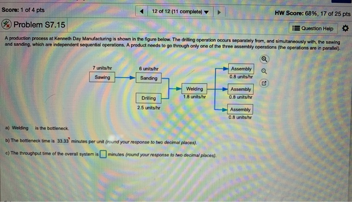 11 of 12 (11 complete) HW Score: 68%, 17 of 25