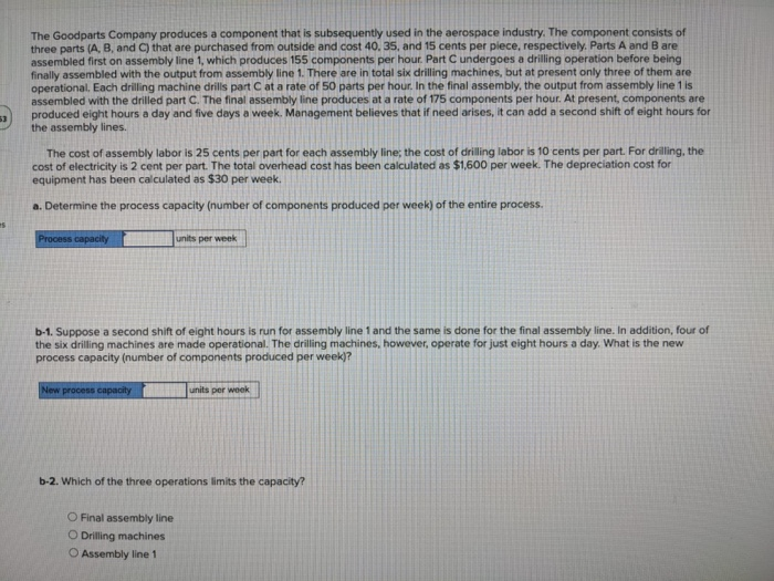 The Goodparts Company produces a component that