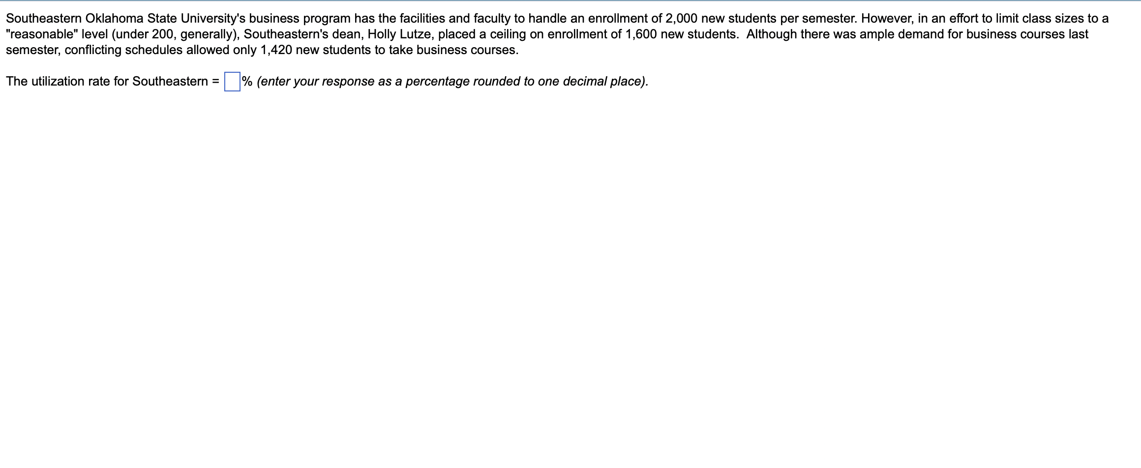 Southeastern Oklahoma State University's business