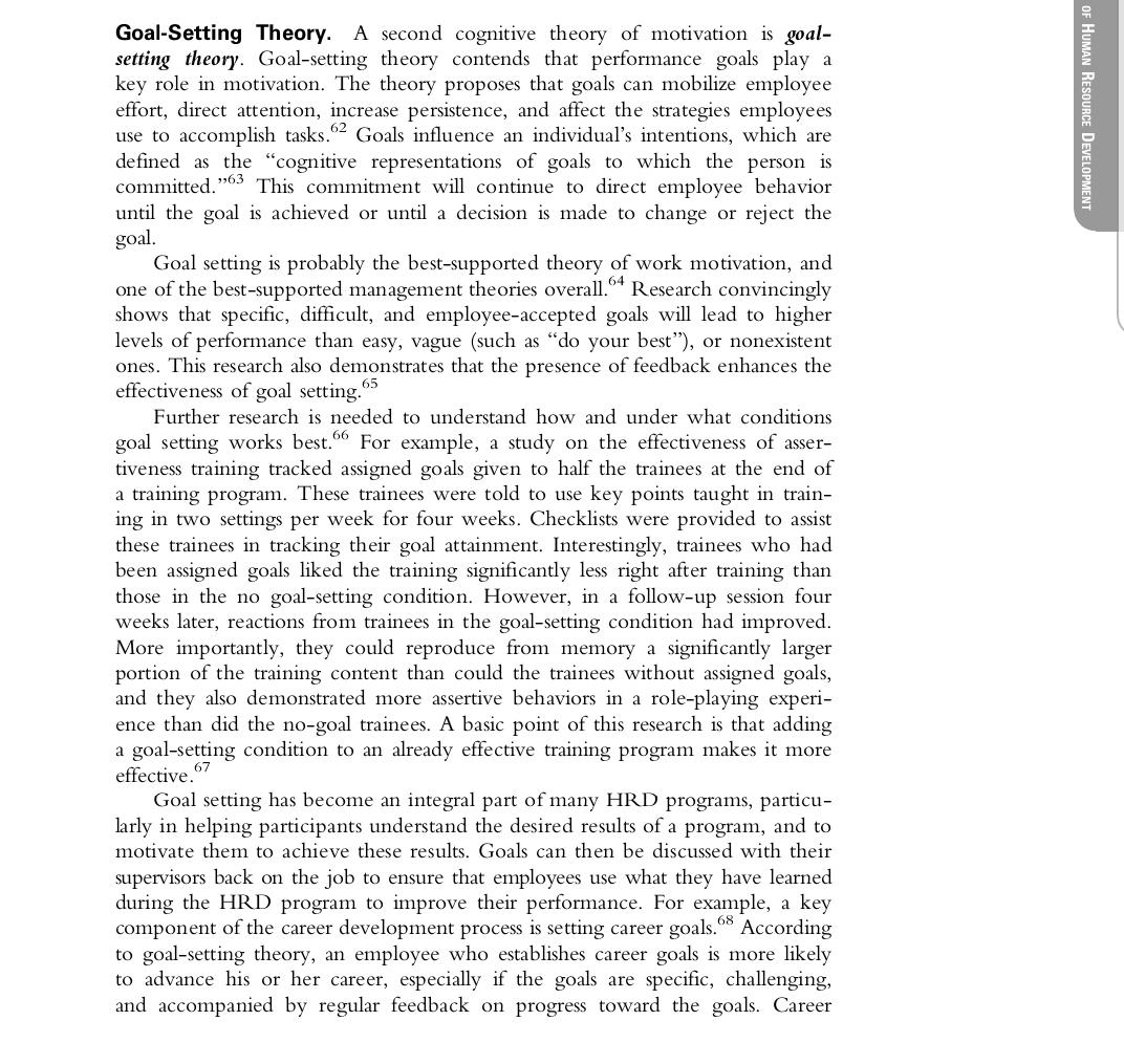 What is goal setting theory? How can it be