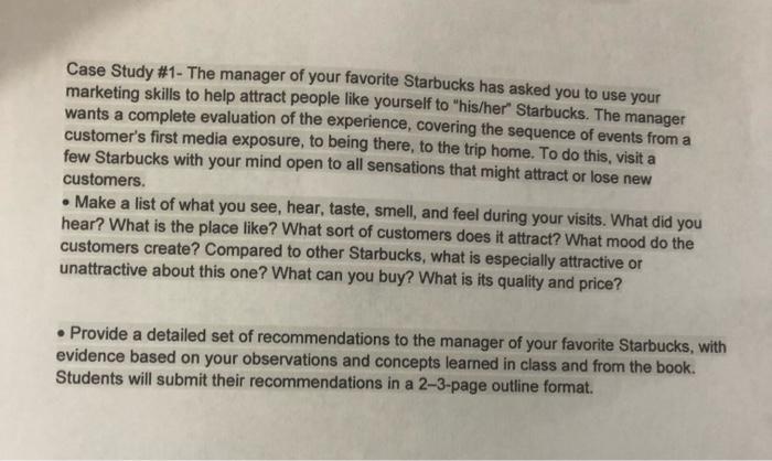 Case Study #1- The manager of your favorite