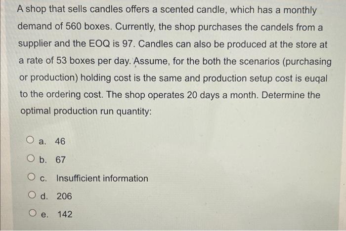 A shop that sells candles offers a scented