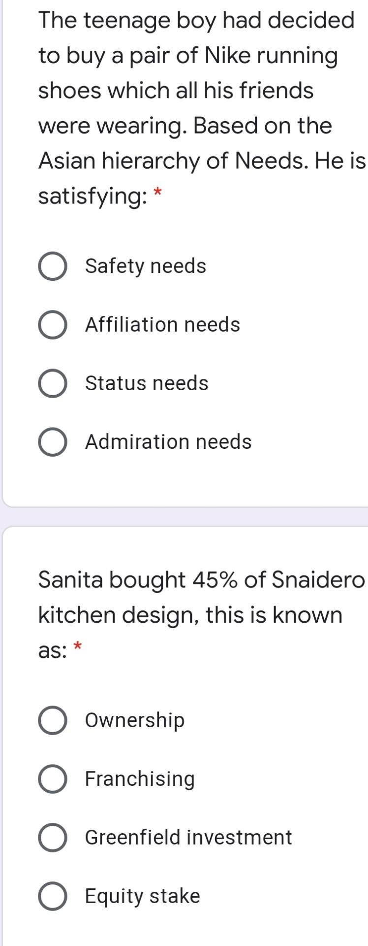 The teenage boy had decided to buy a pair of Nike