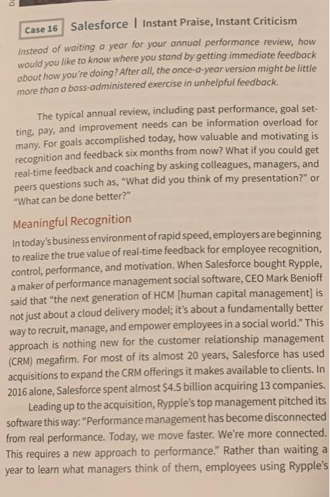 Answer discussion 2 DE Case 16 Salesforce Instant