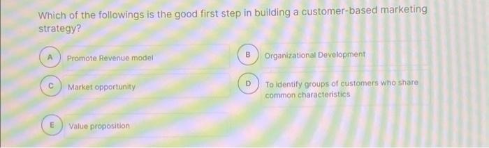 help Which of the followings is the good first