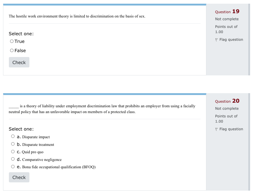 Question 17 Older workers can be dismissed for