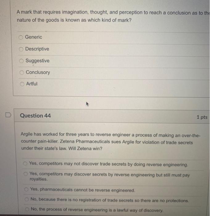 A mark that requires imagination, thought, and