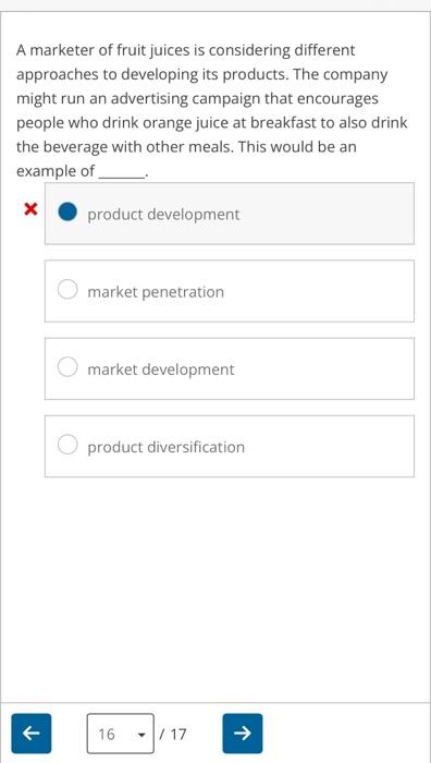 A marketer of fruit juices is considering