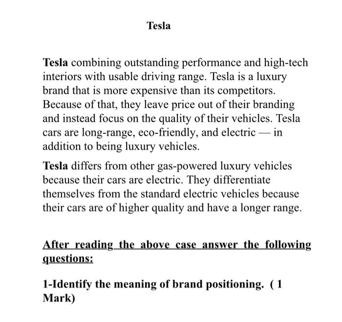 Tesla Tesla combining outstanding performance and