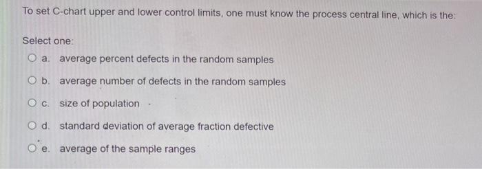 To set C-chart upper and lower control limits,