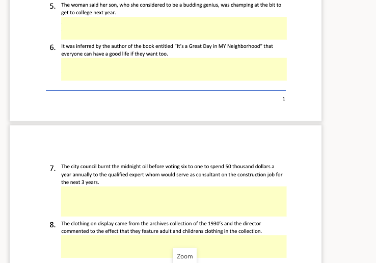 CLASS EXERCISE 12: RECOGNIZING AND CORRECTING