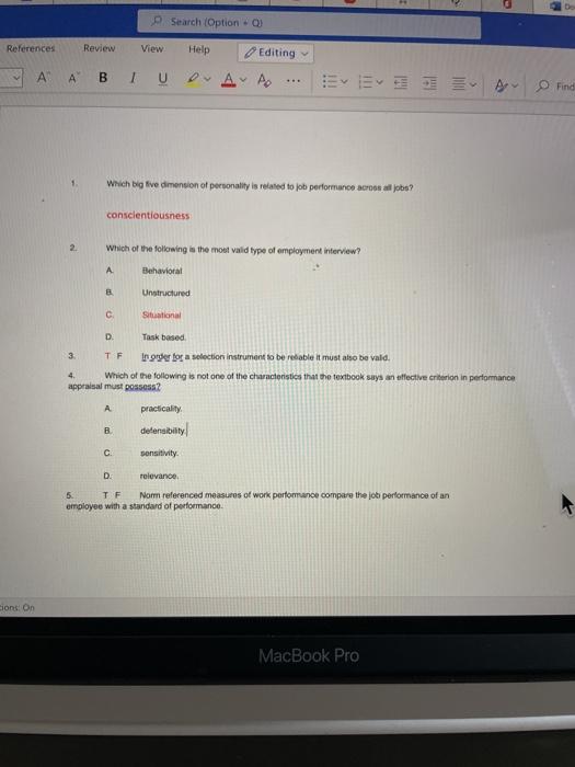 Search (Option References Review View Help