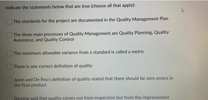 very urgent Indicate the statements below that